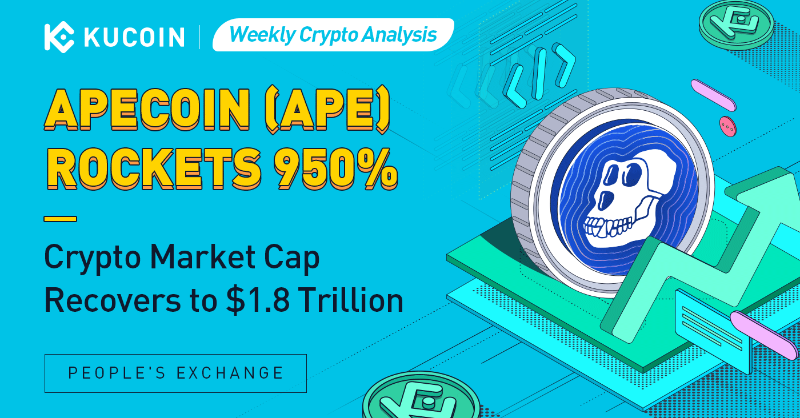 kucoincom's tweet photo. 📈 #ApeCoin $APE rockets more than 960% in the last seven days to $10.72, making it the best performer. 

Click below to find out all recent #crypto news and technical outlook for #APE and $ETH futures. 👇🏻👇🏻

#Altcoins #CryptoTrading