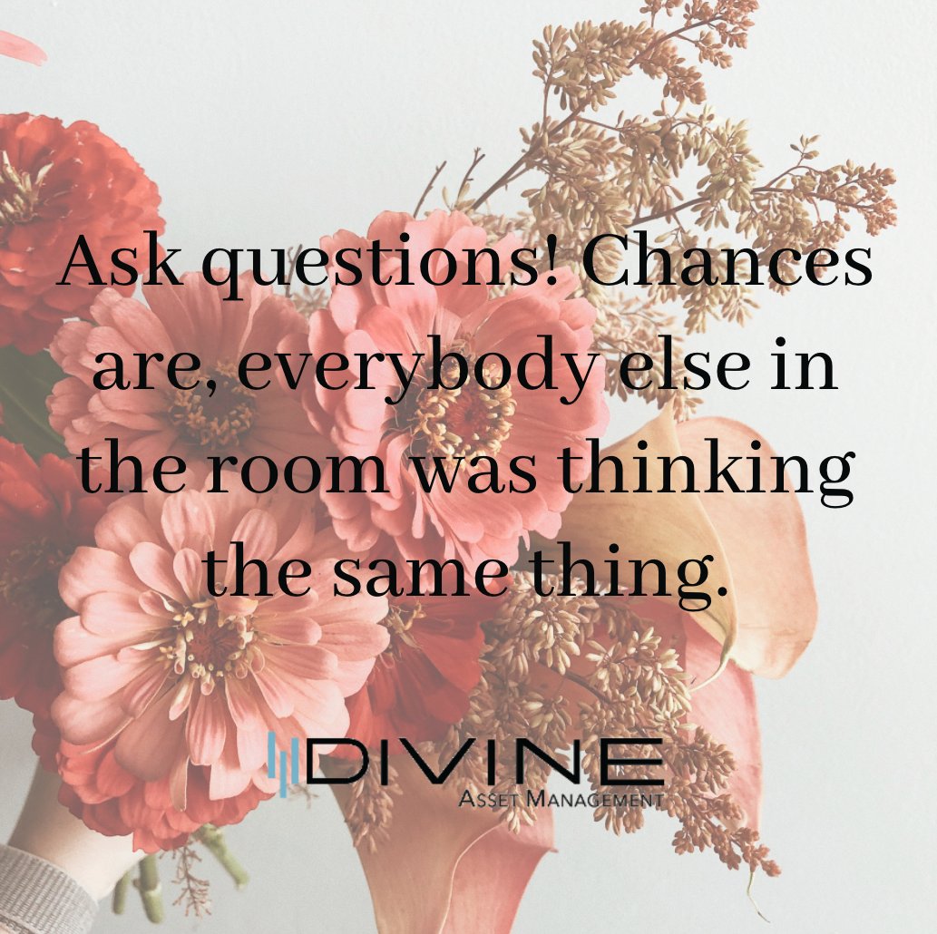 It is ok to ask questions when we are unsure of something! We can then make decisions based on knowledge rather than from a place of fear of the unknown,. #Knowledgeispower #Divine #Empiring #TransformationTuesday
