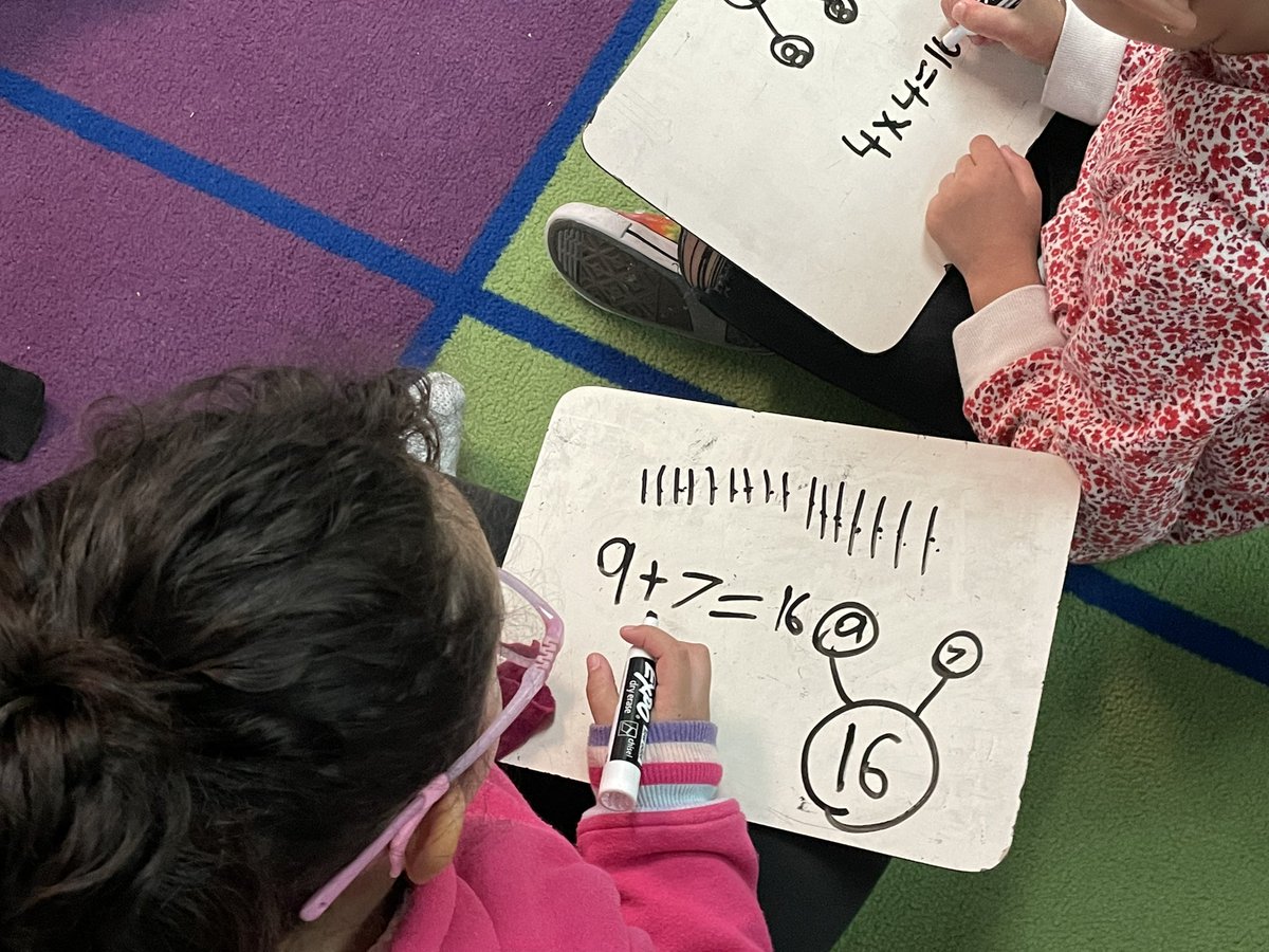 HappyEverTeach's tweet photo. We used a new number sense routine. The kids were all engaged in representing numbers. Thank you @juliewricketts for sharing these! @allenelem #numbersenseroutine #ourFISDstory https://t.co/zDXMTZ7xFS