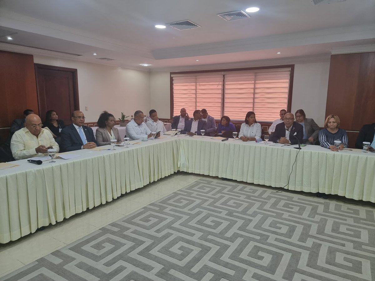 plutarcoperez's tweet photo. Usar el poder y la autoridad mediática, pisoteando con soberbia la solemnidad de la institucion que representa no es ser sabio. 

En esta ocasión reunido con los presidente de comisiones coordinando la agilizar los trabajos de la @DiputadosRD
@AlfredoPachecoO @SenadoRD https://t.co/RodIicgUc3