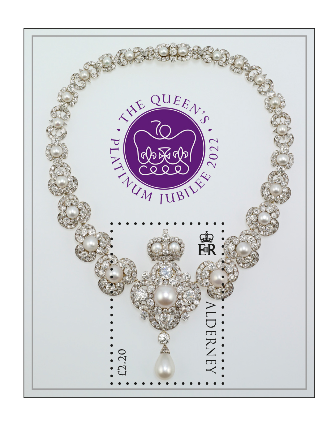 Guernsey Stamps on X We are proud to commemorate the Queen s PlatinumJubilee this year with six colour mint stamps and limited edition black and white stamps which depict Her Majesty wearing one