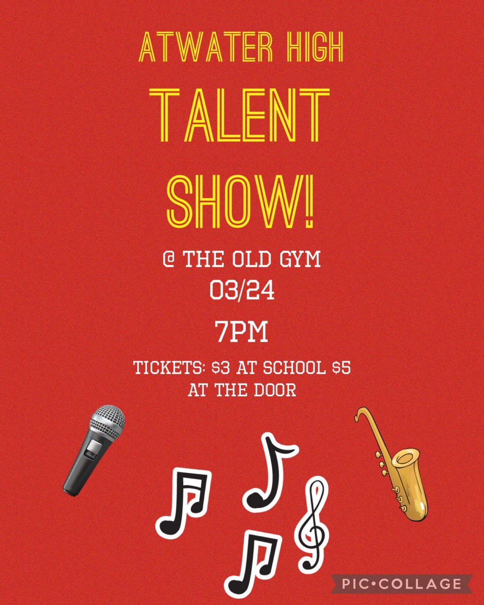 Get your Talent Show 🎟’s #WeAreAtwater🔵⚪️