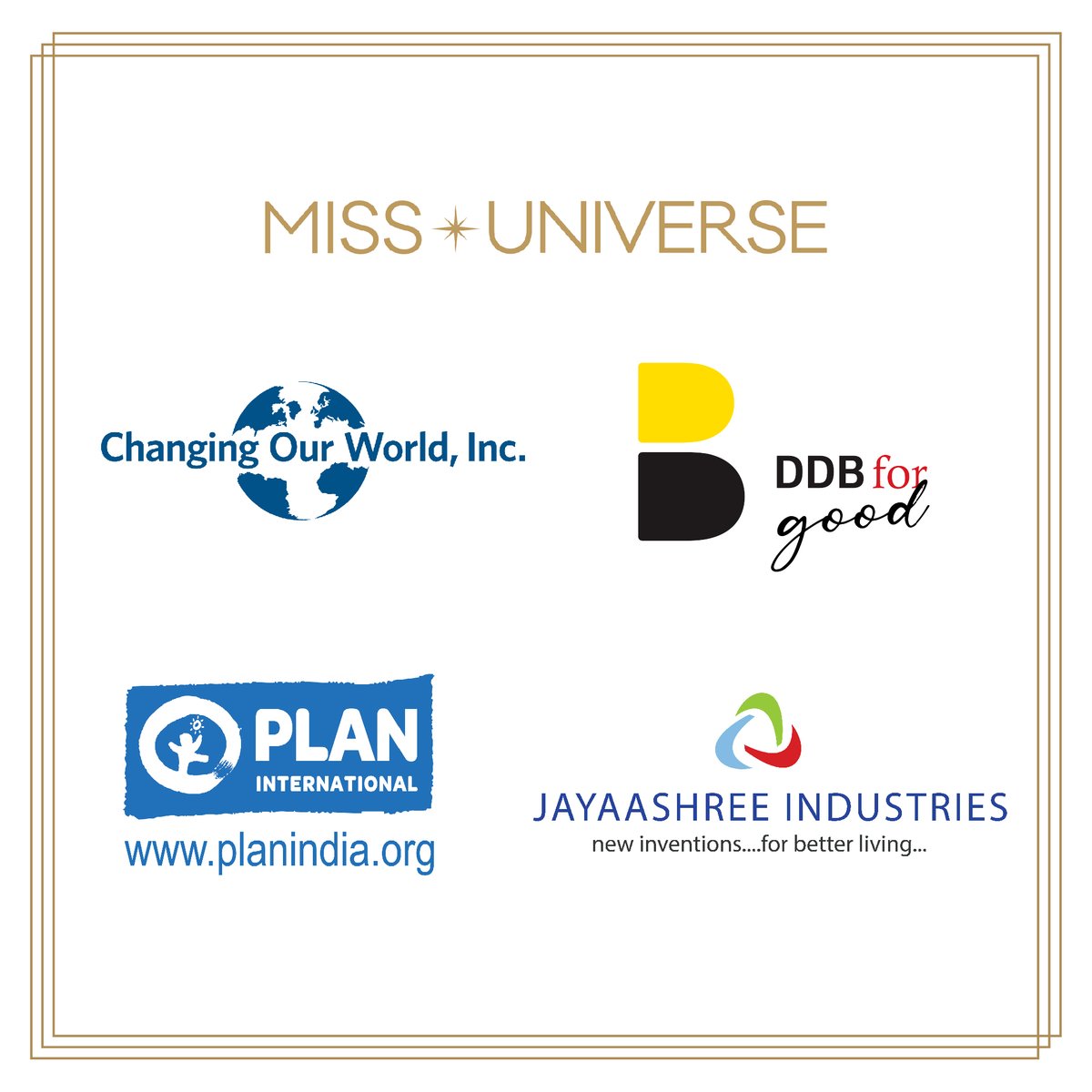 CWphilanthropy's tweet photo. We are excited to help @MissUniverse advance the world towards #MenstrualEquity with the launch of her global partnership. Joining her in this coalition is @DDBMudra_Group, @Plan_India, and @murugaofficial. Learn more now by visiting https://t.co/c8AWl7Cyj4. https://t.co/hgaeNMxtoY