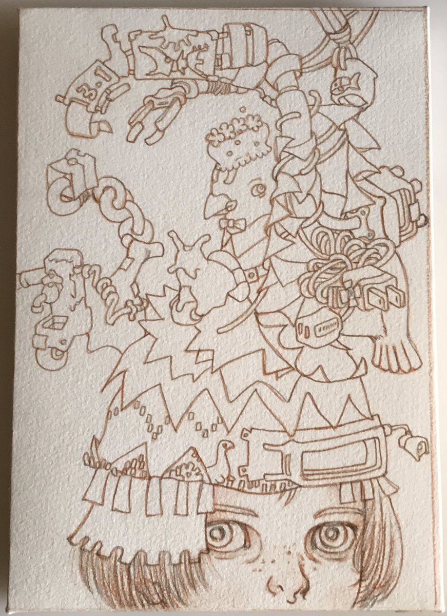 進歩
下絵転写完了 