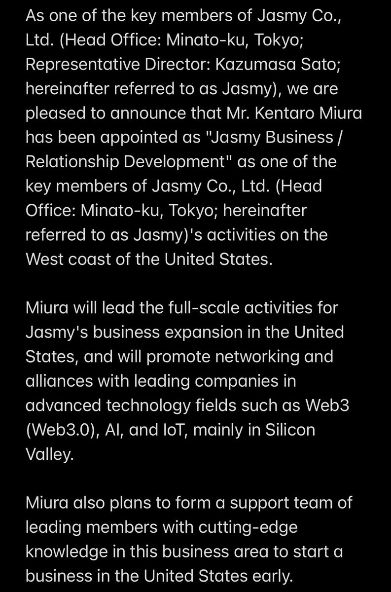 JasmySociety's tweet photo. Here is the translated article #jasmy $jasmy https://t.co/sAoliw9ddM