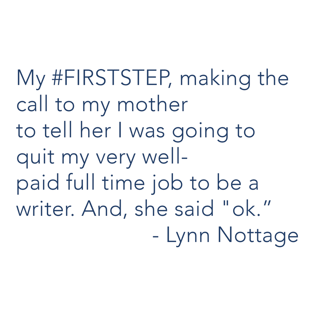 thousandmilespr's tweet photo. Playwright and screenwriter Lynn Nottage shares her #firststep as a writer. Lynn's won two Pulitzer Prizes for drama for her plays RUINED and SWEAT. She's also written on @netflix series SHE'S GOTTA HAVE IT. https://t.co/jxW0CgWxYZ