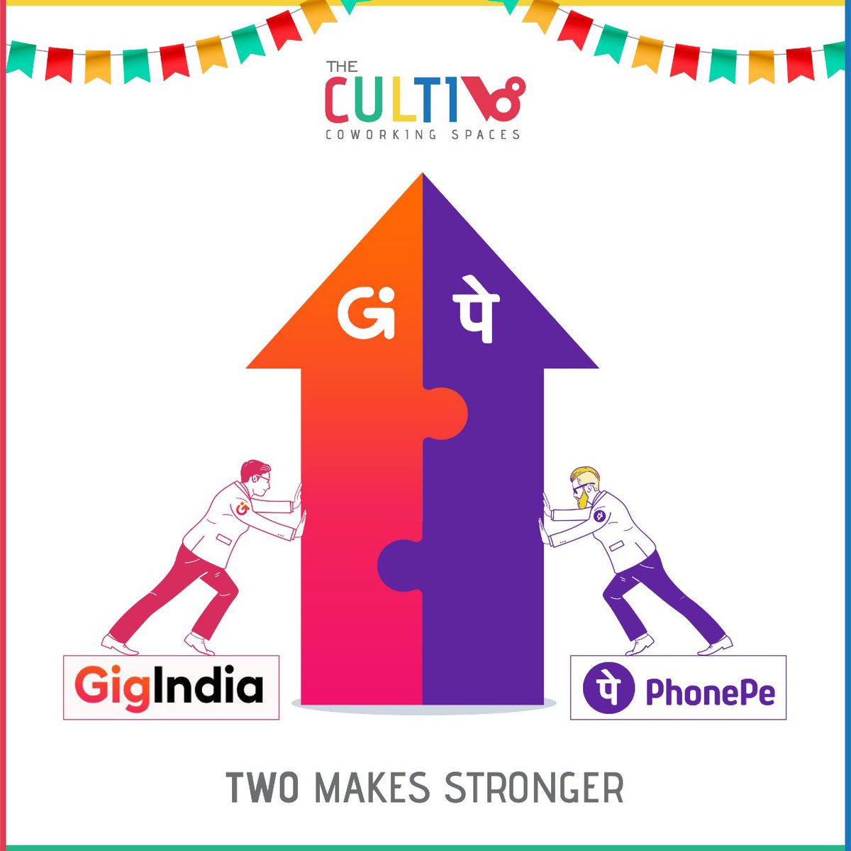 TheCultiv8's tweet photo. Proud to announce @gig_india a valuable member of The Cultiv8 Family has teamed up with @PhonePe 
Congratulations and wishing you a heartfelt successful journey ahead!
.
.
.
.
.
.
#gigindia #thecultiv8 #phonepe #aquisitionsincorporated #merger #phonepe #phonepeaquiresgigindia https://t.co/nBlKUuKrvN