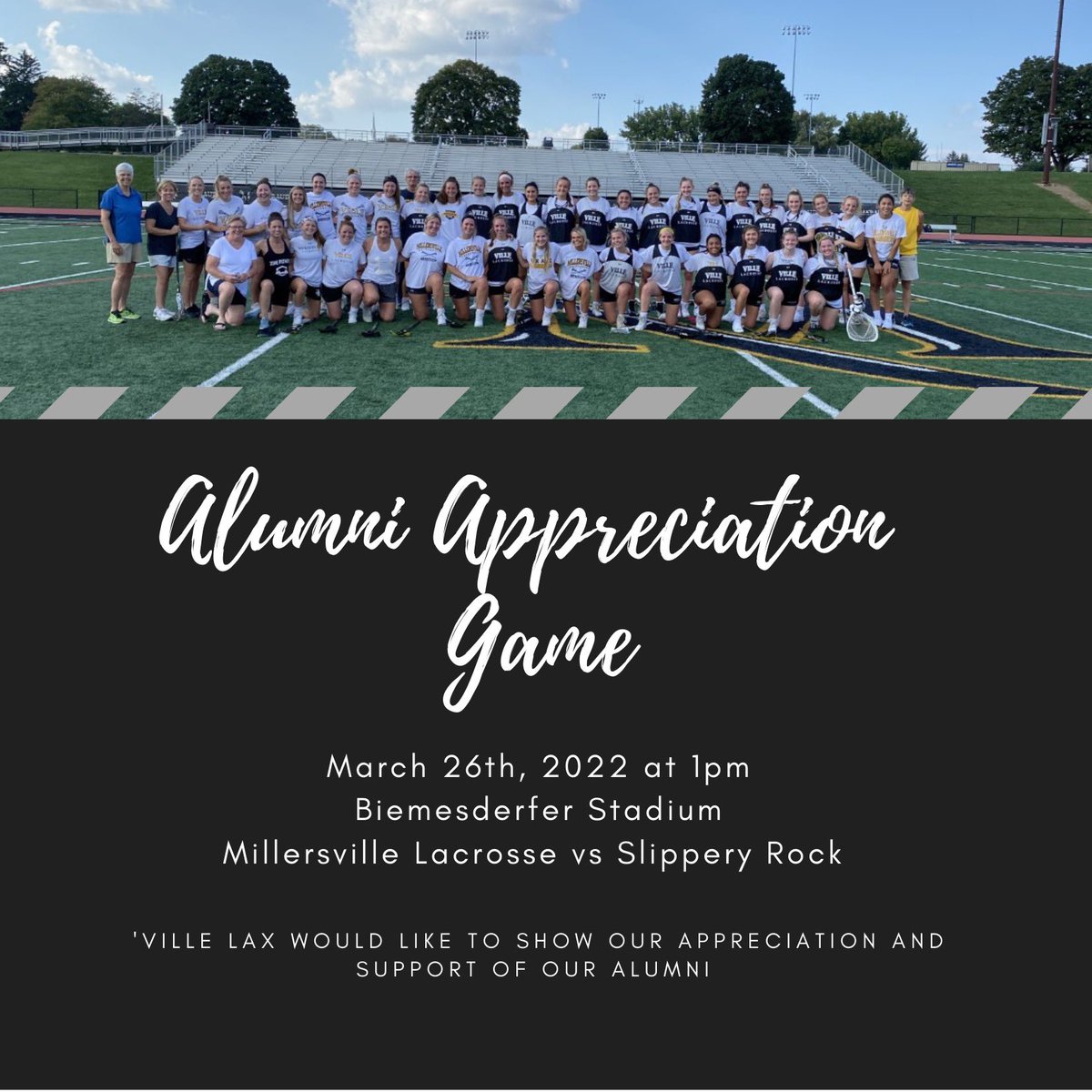 Attention Alumni‼️ We are just a few days away from our Alumni Appreciation Game‼️ We hope to see you at Biemesderfer on Saturday when we take on Slippery Rock‼️