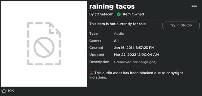 Raining Tacos - Roblox