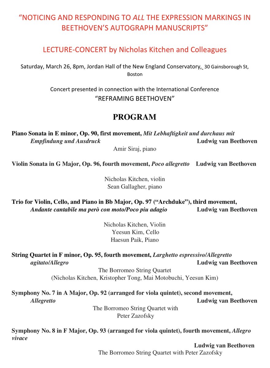 LvBCenterBU's tweet photo. Reframing Beethoven 2022

Concerts featured at the conference are FREE and open to the public!

From More info: https://t.co/tcuJgF6by5

Thursday, March 24, 8pm

March 25, 8:30pm

Saturday, March 26, 8pm https://t.co/Wr7DCCRejg