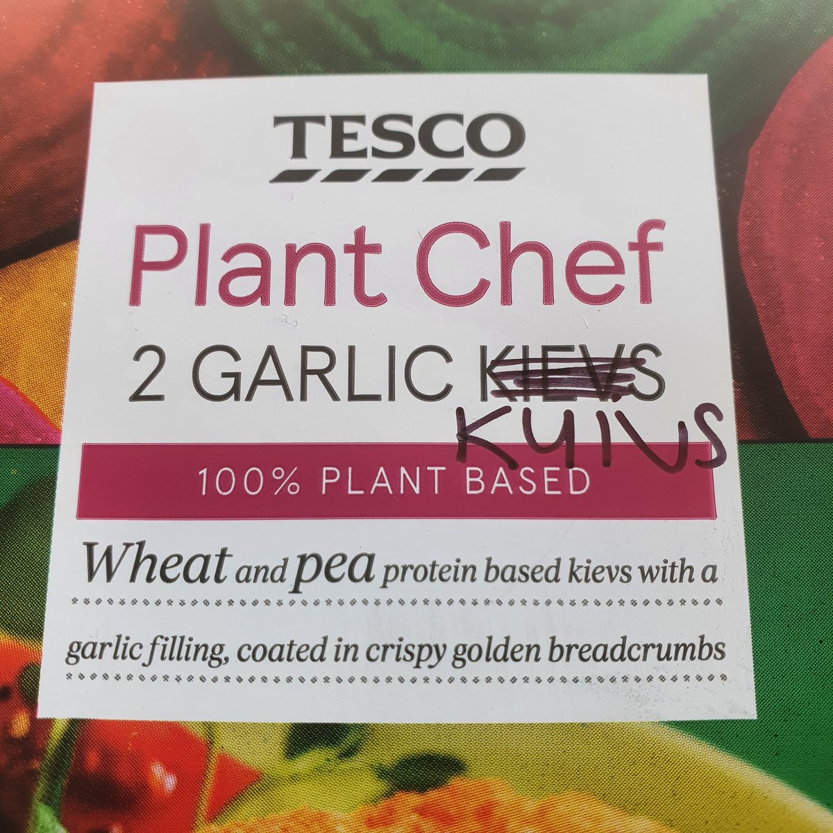 ChezLou812's tweet photo. @Tesco just a little thing, but is it time to update the packaging of foods to use the Ukrainian spelling of Kyiv? #StandWithUkraine️ https://t.co/VgtdXX0e23