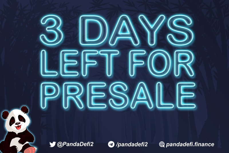PandaDefi2's tweet photo. 🐼3 DAYS LEFT FOR PRESALE🐼

👉Are you ready?

#DeFiProject #defiyield #DeFiChain #definews #crypto #avax #avalanche #matic #bnb #bitcoin #ethereum #Doge #crypto #DeFi #cryptocurrecy #CryptoNews #BSC #BSCgem #BSCNews #CryptoSignals https://t.co/RreCT4nlq5