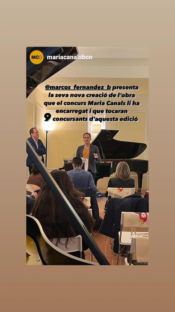 MFernandezBarre's tweet photo. Presenting FugaCity to the media, a virtuoso piece for the candidates of the Maria Canals International Music Competition. Listen to them on 31st March 10pm. Score soon available at @FictaEdicions
#piano #corralespianos #fugacity #marcosfernandez https://t.co/aMszxOOwnE https://t.co/L3dwONugJe