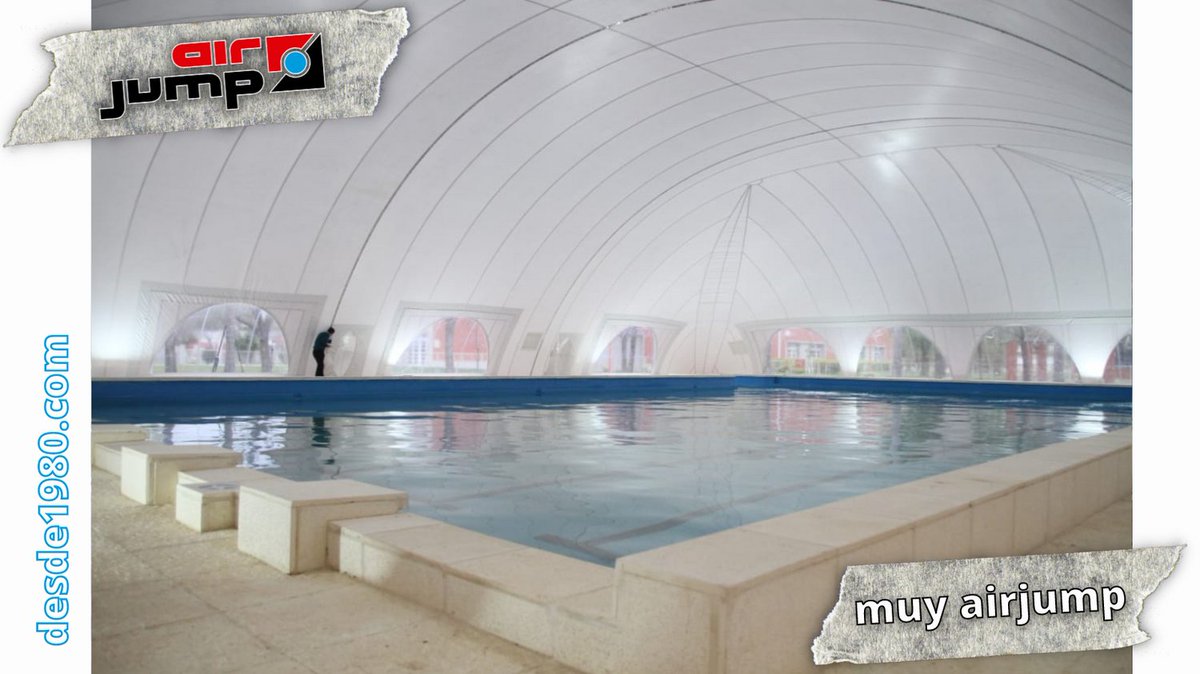 airjump_ar's tweet photo. En cada #DomoInflable volcamos la experiencia de más 4 décadas de trabajo en #ArquitecturaTextil. Nuestras cubiertas para natatorios inflables permiten explotar cualquier piscina olímpica o semiolímpica en temporada invernal #MuyAirJump https://t.co/KRrczMJavT
