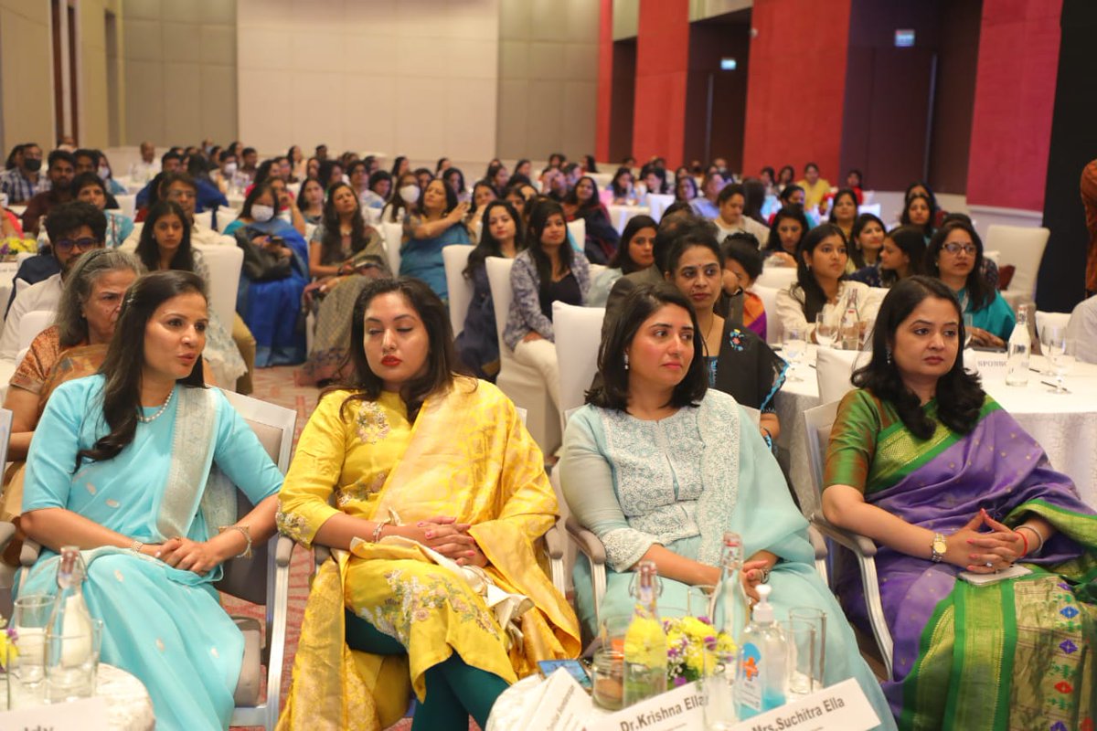 Delighted to have addressed “Braving the Odds-The Journey to Good Health for All,”
a program organized by <a href="/ficciflohyd/">FicciFloHyderabad</a> as Chief Guest &amp; felicitated <a href="/DrKrishnaElla/">Dr. Krishna M. Ella</a> <a href="/SuchitraElla/">Suchitra Ella</a> of <a href="/BharatBiotech/">Bharat Biotech</a> for developing #Covaxin,thus realizing Honb <a href="/PMOIndia/">PMO India</a>'s dream of #atmanirbharbharat.