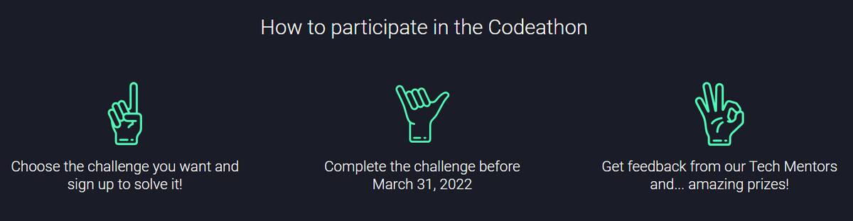 Getw1th's tweet photo. There is only one week left, but there is still time to participate 😏

#JavaScriptCodeathon 👉 https://t.co/Si9NxCT0Q2

🧩 4 challenges available
🏆 Great prizes for the Top3
🤝 Reward for participation
📆 Until 31st March

#techcontest #javascript #coding #cto #developers https://t.co/GsRzb7q0uo