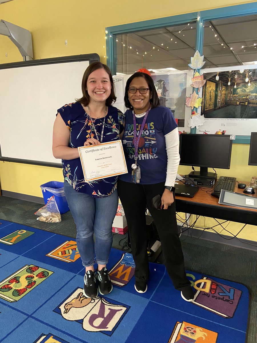 Congratulations to Hopkins Beginning Teacher of the Year-Alex Miano and Teacher of the Year-Lauren Stonerock!! #bobcatexcellence @ccpsinfo