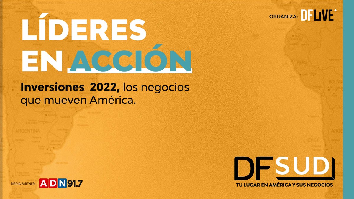 AHORA 🔴 Comienza el seminario de lanzamiento <a href="/DF_Sud/">DFSud</a> "Líderes en acción. Inversiones 2022, los negocios que mueven América". Sigue la transmisión en vivo en el enlace y realiza tus preguntas con el #LanzamientoDFSUD ow.ly/zUPY50Ip8Bi