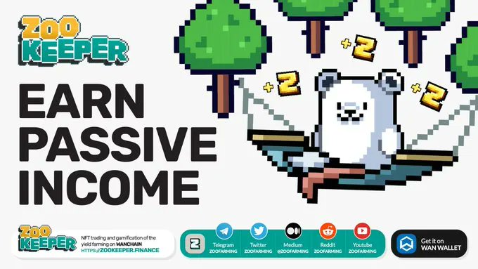 The #ZooKeeper farming pools: 👇

- $WAN - $wanBTC  🐘            
- $WAN - $wanXRP  🦒  
- $wanUSDT - $wanUSDC 🐊                  
- $WAN - $wanUSDT 🐵               
- $WAN - $wanETH 🦓     
- $WASP - $WAN 🦁
- $ZOO - $WASP 🐯 
- $ZOO - $WAN 🐺

➡️ ZooKeeper.finance/zoo