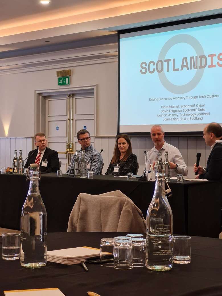 scotlandis's tweet photo. James King of @hostinscotland is on our panel, along with @CiaraMitchellXX, David Ferguson and Ally McInroy, discussing the growth of their respective clusters over the past couple of years and what challenges they continue to face 

#ClusterConf22 https://t.co/1QjYDYOiBp