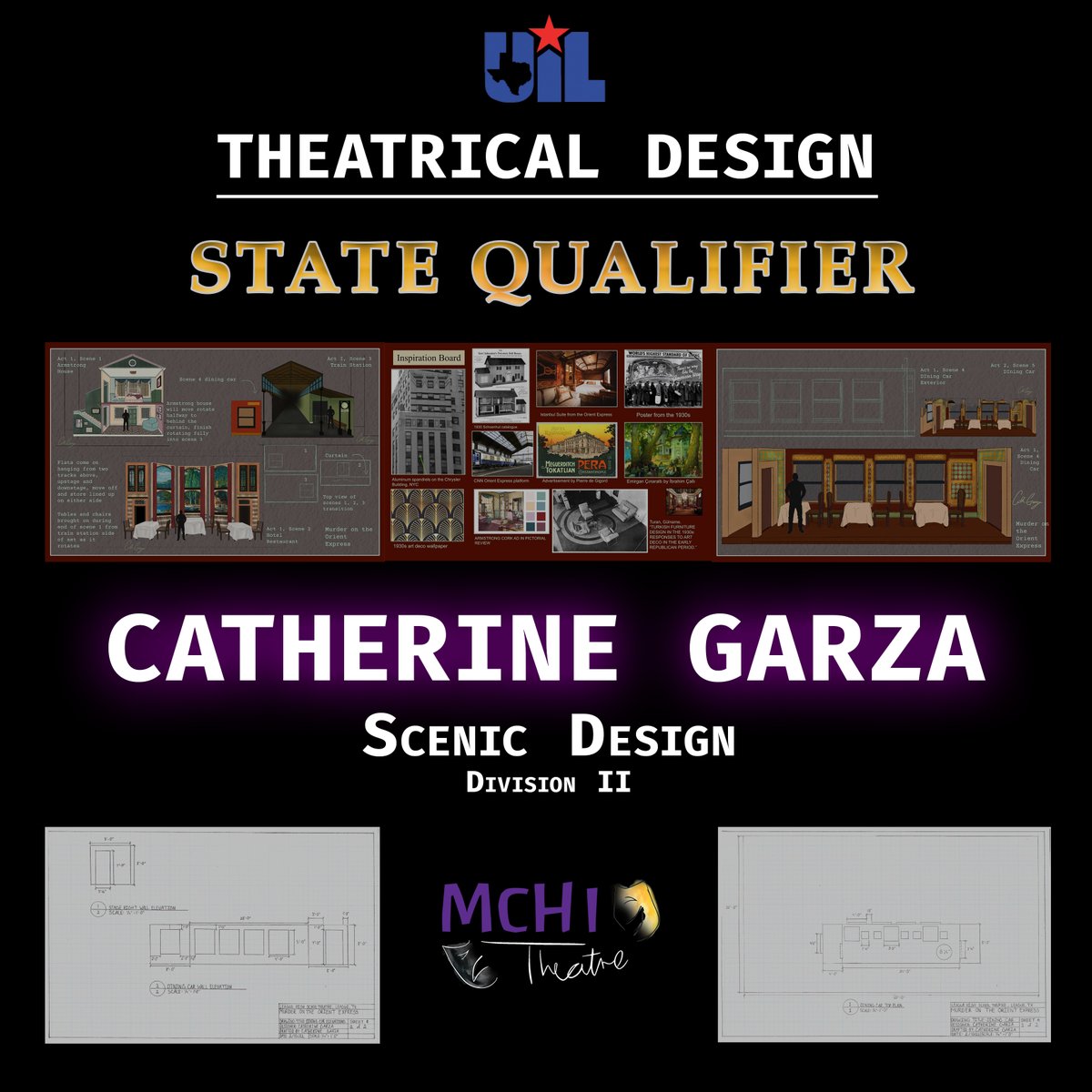 CONGRATULATIONS to our 2022 UIL Theatrical Design State Qualifiers!

Catherine Garza - Scenic Design
Jadan Rodriguez - Scenic Design
Liam Arney, James Murray, Shalyn Saum, Alejandra Tamez - Group Entry

<a href="/McHiPride/">Dr. Albert Canales</a> <a href="/mcallenfinearts/">McAllen ISD Fine Arts</a>  <a href="/Mchi_Yearbook/">McHiYearbook&News</a> <a href="/McallenHigh/">McAllen High School</a> <a href="/McAllenISD/">McAllen ISD</a>