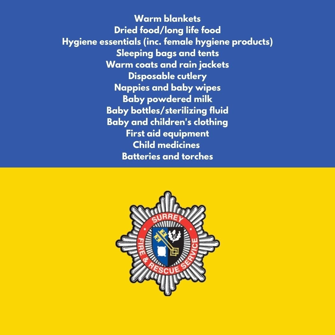 SurreyFRS's tweet photo. Join #Fordbridge Fire Station on Friday 25 March 10am-10pm &amp; Saturday 26 March 9am-10pm for their donation centre at the station supporting #Ukraine. New &amp; high quality used items only please. Please don't donate before these dates.

Well done to those who organised this👏 https://t.co/MJyXNWxmMP