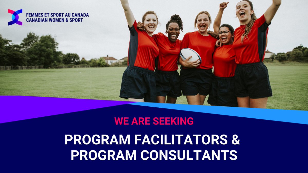 Join a powerful group of facilitators and consultants and help advance gender equity in sport. 

Learn how you can become a Canadian Women &amp; Sport Program Facilitator or Program Consultant here: bit.ly/3wrCpzi