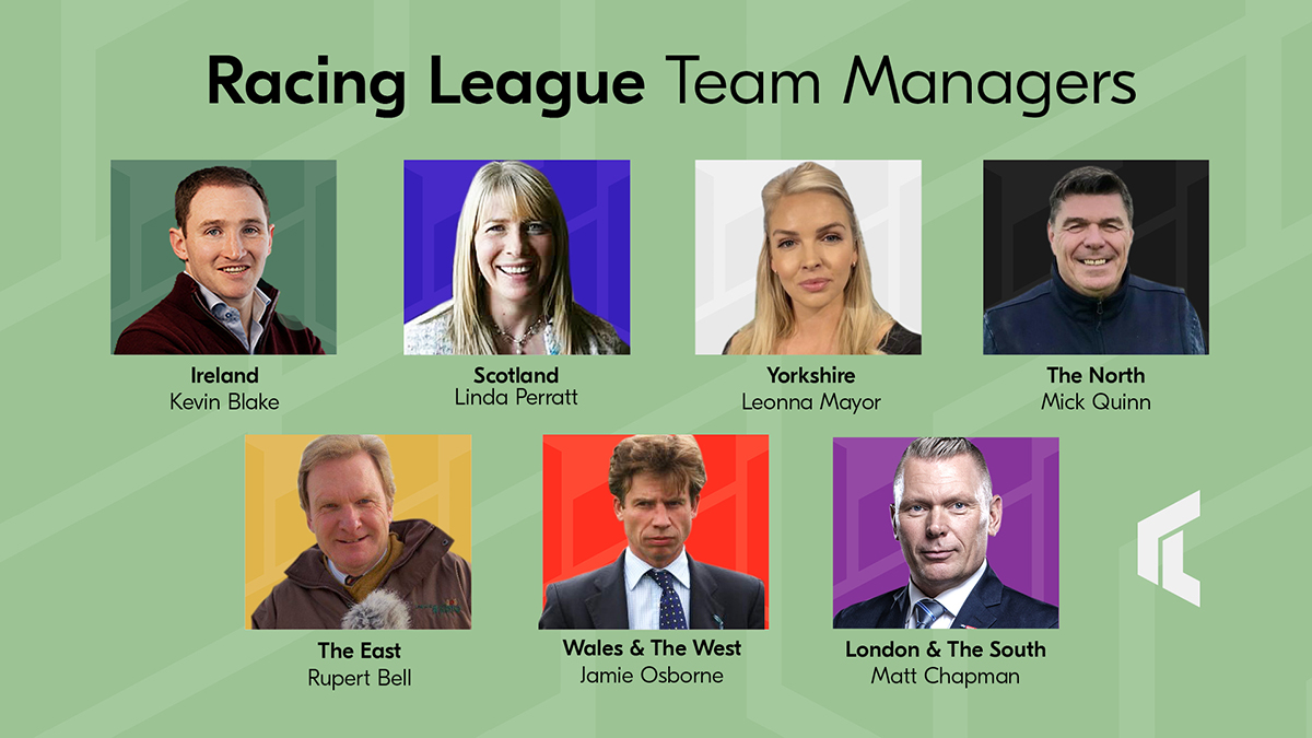 RacingLeagueUK's tweet photo. 📢 ANNOUNCING 

7⃣ The Team Managers of Racing League 2022's 7 regional teams 

🏇 LIVE Jockey draft on @itvracing this Saturday

Read more 👉 https://t.co/RgnsBIl3mA https://t.co/nsUgUr5tbn