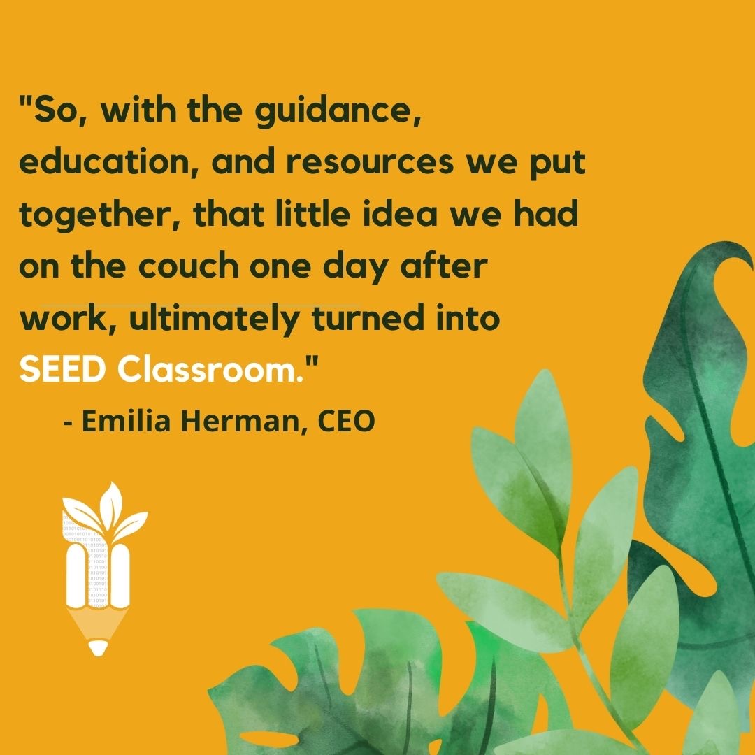 SeedClassroom's tweet photo. The best ideas come from a direct need. As a former teacher, SEED founder Emilia Herman felt a lack of efficiency in her classroom due to time wasted on administrative tasks. Read more about her story &amp; how she and her husband started SEED Classroom on SEED’s website under BLOG. https://t.co/RbT61bD7ua