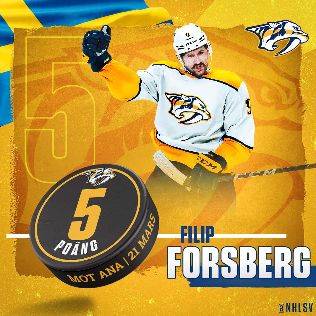 NHLsv's tweet photo. 🌟 FILIP FORSBERG 🌟 

@PredsNHL | #Forsberg | #Preds https://t.co/hSadIZpYq6
