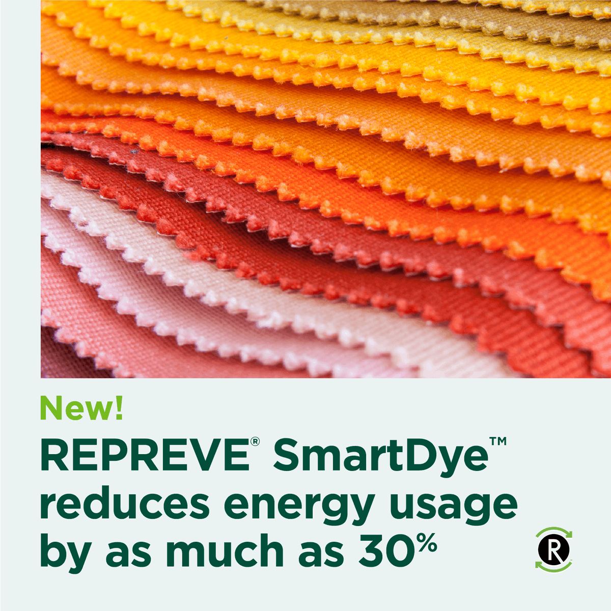 UnifiSolutions's tweet photo. REPREVE uses Smartdye - a process that dyes our fiber using less water and up to 30% less energy! #WorldWaterDay https://t.co/x3UgSHzXf0