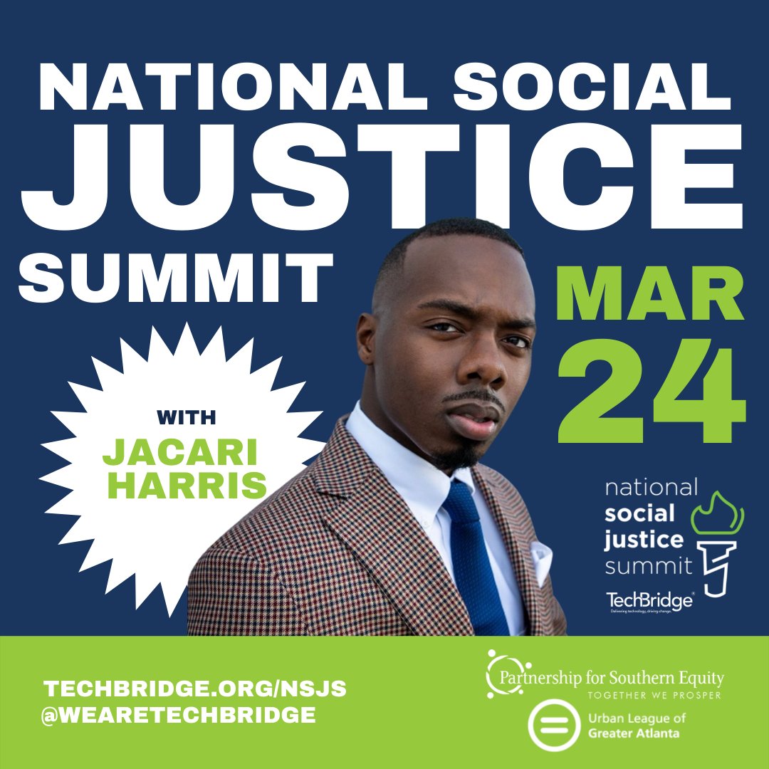 Partnership for Southern Equity (@psequitymatters) on Twitter photo You're invited to join Nathaniel Smith, Suzanne Burns, and over 20 leaders in the nonprofit technology and social justice space for conversations around civic engagement and eviction.
Register for <a href="/wearetechbridge/">Techbridge</a>'s free National Social Justice Summit: techbridge.org/events/nationa… You're invited to join Nathaniel Smith, Suzanne Burns, and over 20 leaders in the nonprofit technology and social justice space for conversations around civic engagement and eviction.
Register for <a href="/wearetechbridge/">Techbridge</a>'s free National Social Justice Summit: techbridge.org/events/nationa…