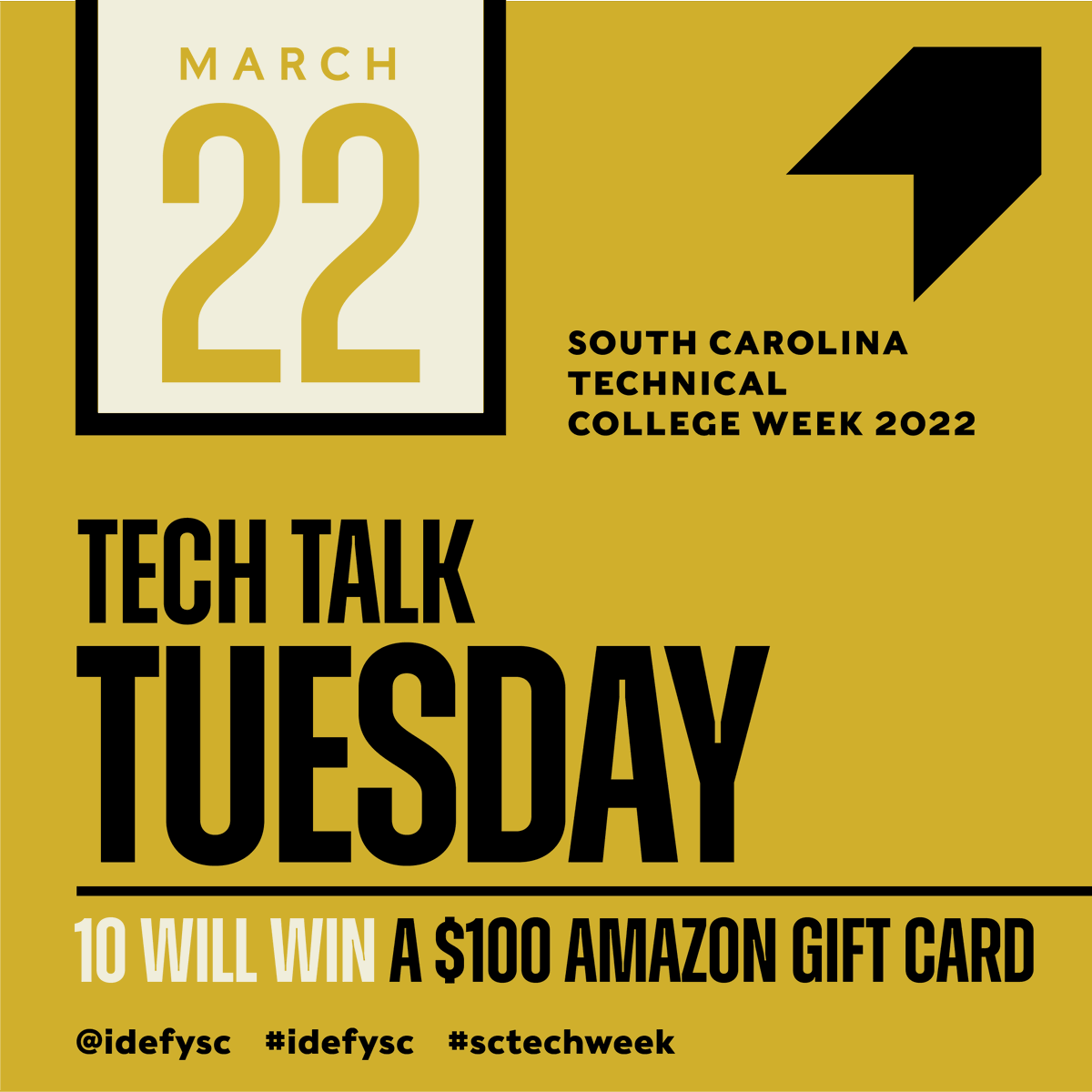 CentralCarolina's tweet photo. The second day of SC Technical College Week is 'Tech Talk Tuesday.'

You have an important story and we want to hear it! Share a video on TikTok or Instagram with your story of why technical college was right for you.

Be sure to tag @idefysc #idefysc #sctechweek https://t.co/QSG5HZwHRs