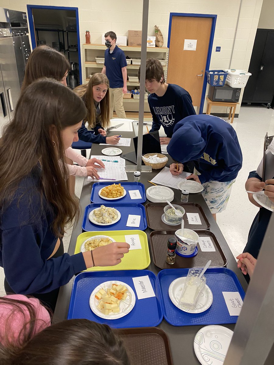 LHS210Wilcoxen's tweet photo. Cheese Taste Test 🧀 #dairyunit #cheese #wearelemont @LHS210Krolo https://t.co/aYDDvtgnTK