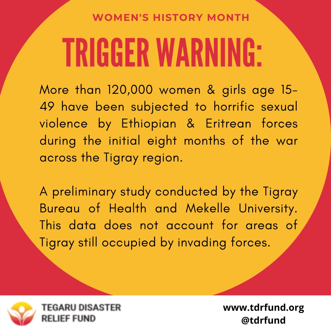 Women’s History Month is an opportunity for us, as a community, to recognize the hardships that all women face. As we celebrate Women’s History Month this month, this week’s post recognize #Tigray|an women contains descriptions of extreme sexual violence.
#womenshistorymonth2022