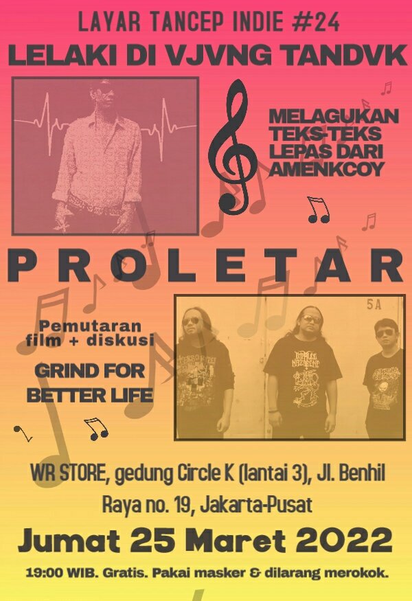 wastedrockers1's tweet photo. Jumat malam (25/3) pekan ini! 🎬🎶🎸 #LayarTancepIndie #LayarTancepIndie24 #WRStore #wastedrockers https://t.co/omZ93hPjw4