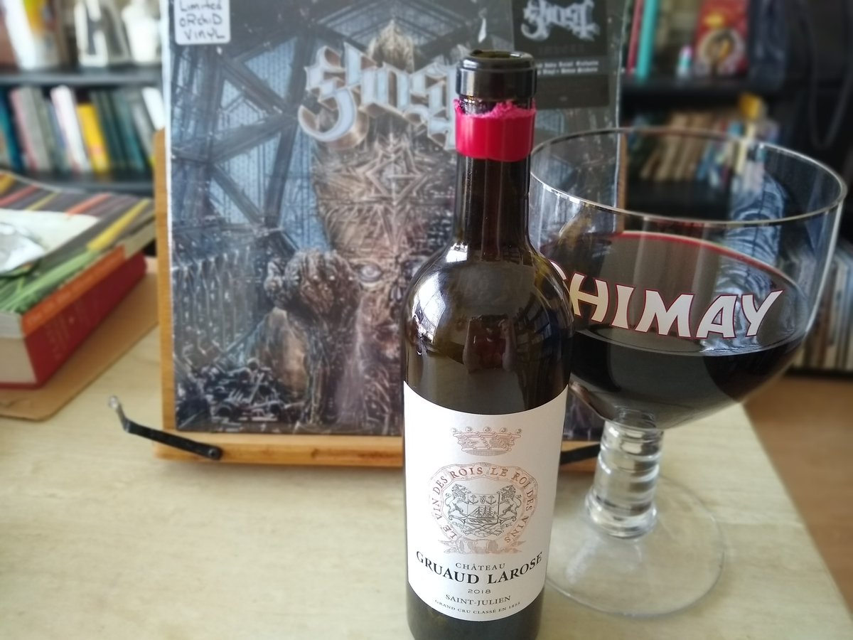 Radio_Eclecticc's tweet photo. Settling into a relaxing Tuesday. You think Papa Nihil drank 2nd Growth Bordeaux from an oversized goblet?

#Ghost / #Impera / #GruaudLarose / #MusicAndADram https://t.co/1M3RrNKU3c