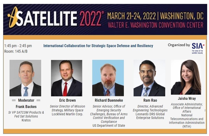 SIA (@sia_satellite) on Twitter photo <a href="/SATELLITEDC/">SATELLITE x GovMilSpace</a> - SIA Gov't & Military Forum continues at 1:45 pm with The INTERNATIONAL COLLABORATION FOR STRATEGIC SPACE DEFENSE AND RESILLIENCY Rm 145 A/B at W.E. Washington Convention Center. Agenda satshow.com/program/ #SATShow <a href="/KratosDefense/">Kratos</a> <a href="/LockheedMartin/">Lockheed Martin</a> <a href="/LeonardoDRSnews/">Leonardo DRS</a> <a href="/SATELLITEDC/">SATELLITE x GovMilSpace</a> - SIA Gov't & Military Forum continues at 1:45 pm with The INTERNATIONAL COLLABORATION FOR STRATEGIC SPACE DEFENSE AND RESILLIENCY Rm 145 A/B at W.E. Washington Convention Center. Agenda satshow.com/program/ #SATShow <a href="/KratosDefense/">Kratos</a> <a href="/LockheedMartin/">Lockheed Martin</a> <a href="/LeonardoDRSnews/">Leonardo DRS</a>