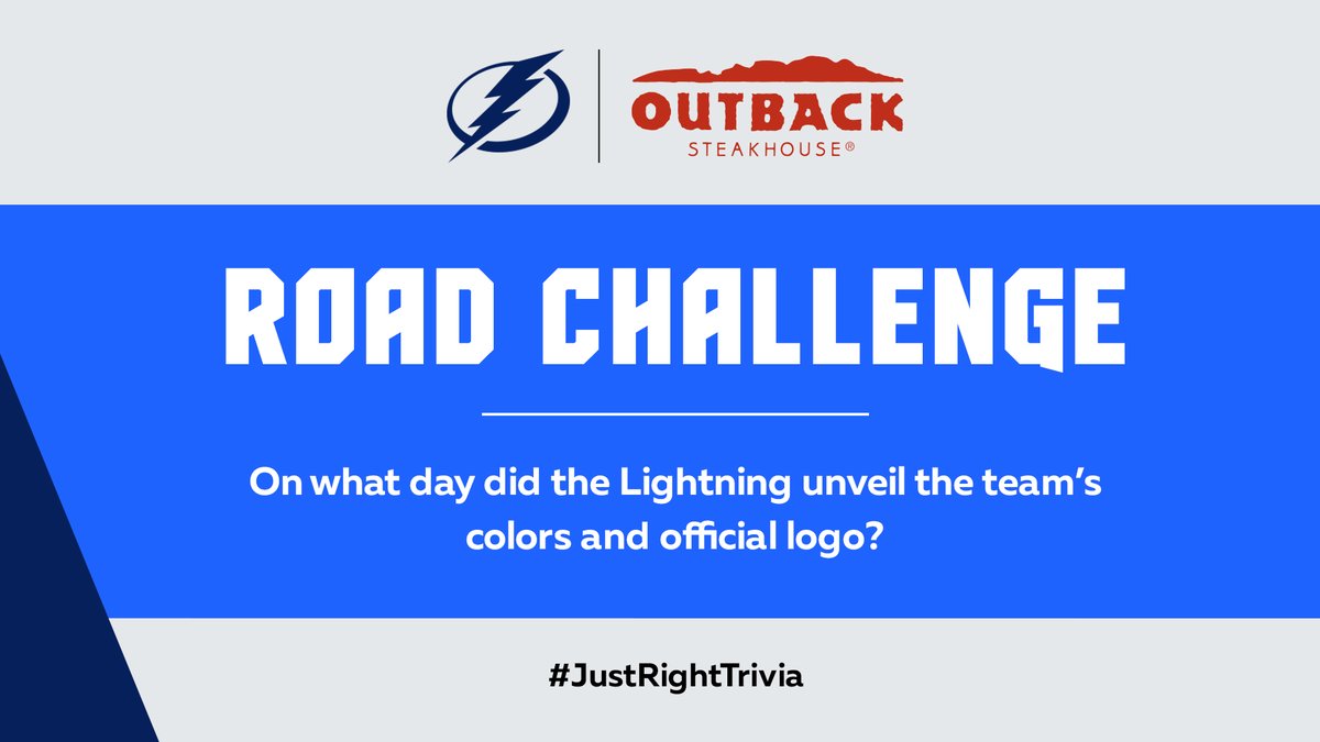 TBLightning's tweet photo. Answer our #JustRightTrivia and you could win an @Outback gift card on us!
Rules: https://t.co/25rxF2JoKs https://t.co/K7XLQlu9hE