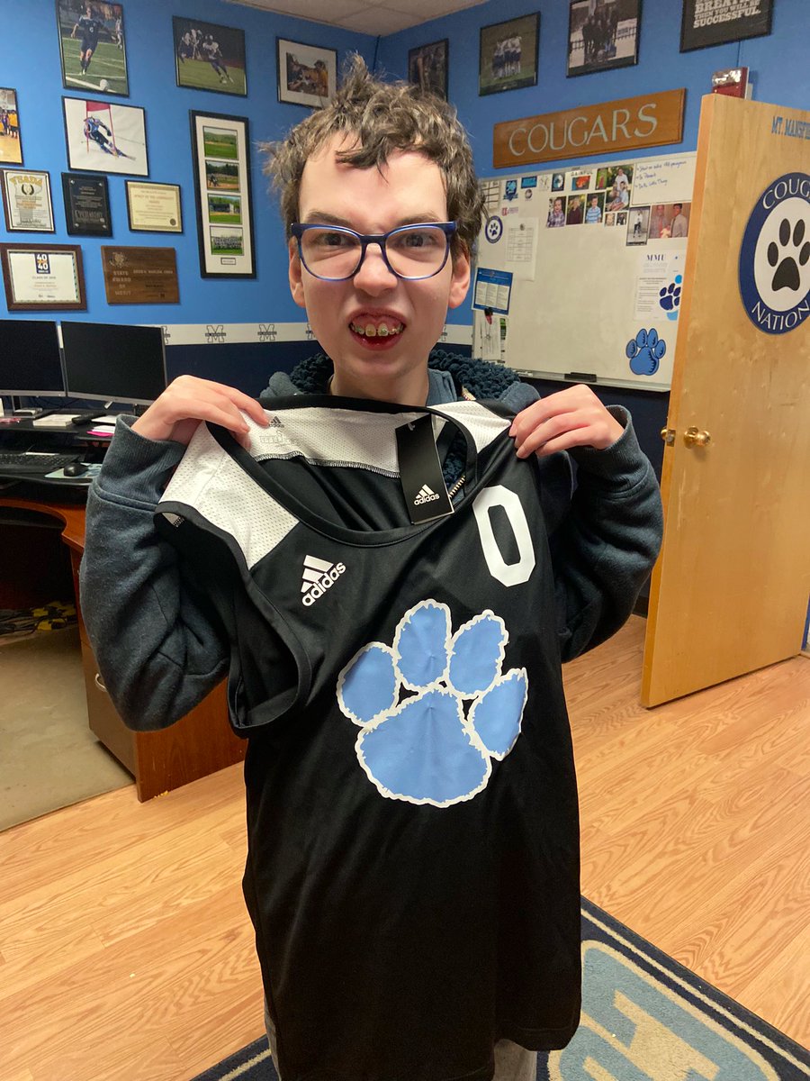 UCSPrincipal's tweet photo. Ryan is SUPER excited for the upcoming Unified season and NEW uniforms this spring!!! 

First home game is Thursday, April 7th at 3:30p … #CougarNation https://t.co/Cwy2bH3LzS
