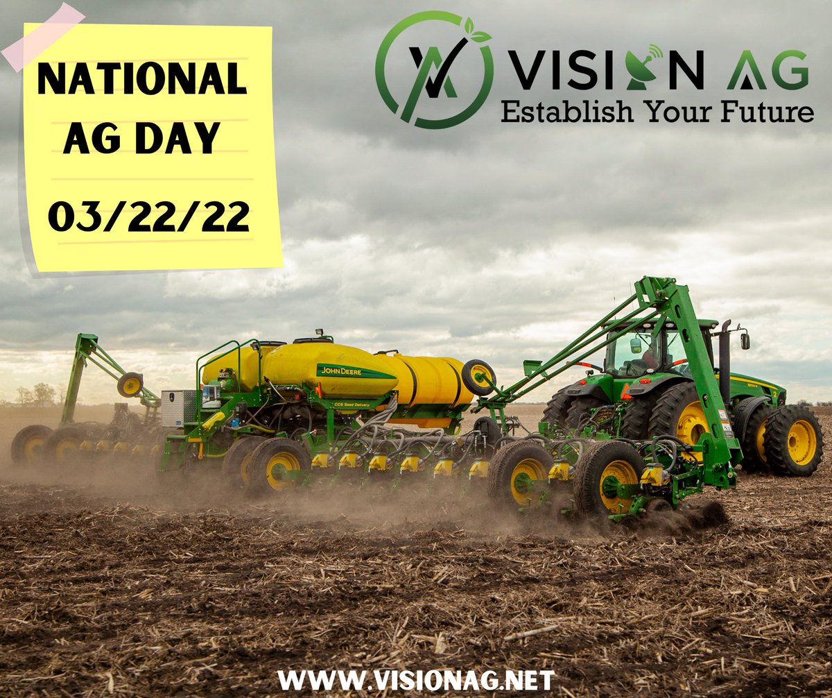 Vision_Ag_'s tweet photo. Happy #NationalAgDay 🚜

We are beyond blessed to wake up everyday and do what we love! This is the best industry in the world and we are extremely grateful for all of our farmers🇺🇸

‼️Remember to thank a farmer today because their hard work is what keeps us alive‼️ https://t.co/w5j9LIbhnk