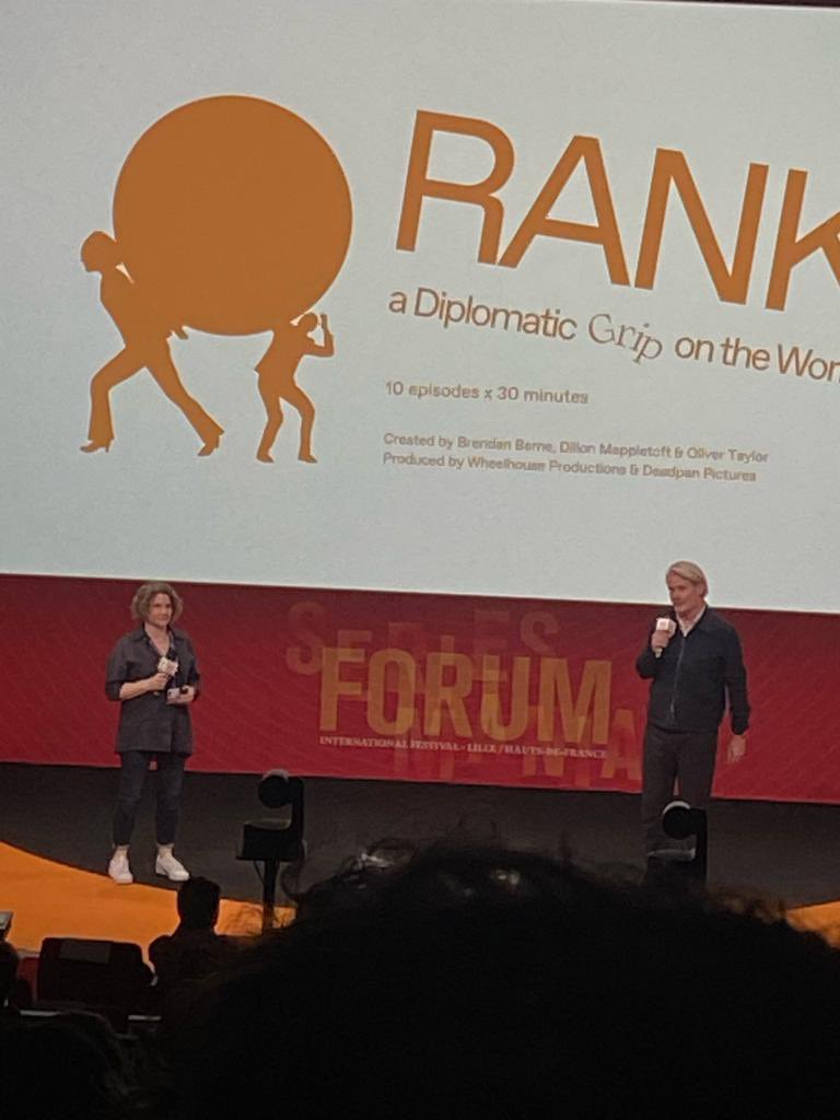 Brendan_Berne's tweet photo. Thrilled to have pitched our #CoPro comedy drama #RANK at @SeriesManiaPro ! @deadpanpictures #Lille https://t.co/5VUwUZxyUI