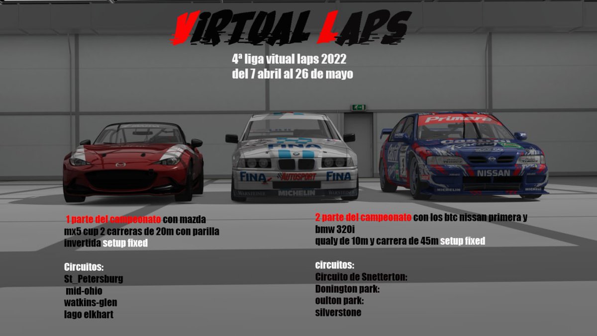 VirtualLaps's tweet image. Aún quedan plazas!!! docs.google.com/forms/d/e/1FAI…