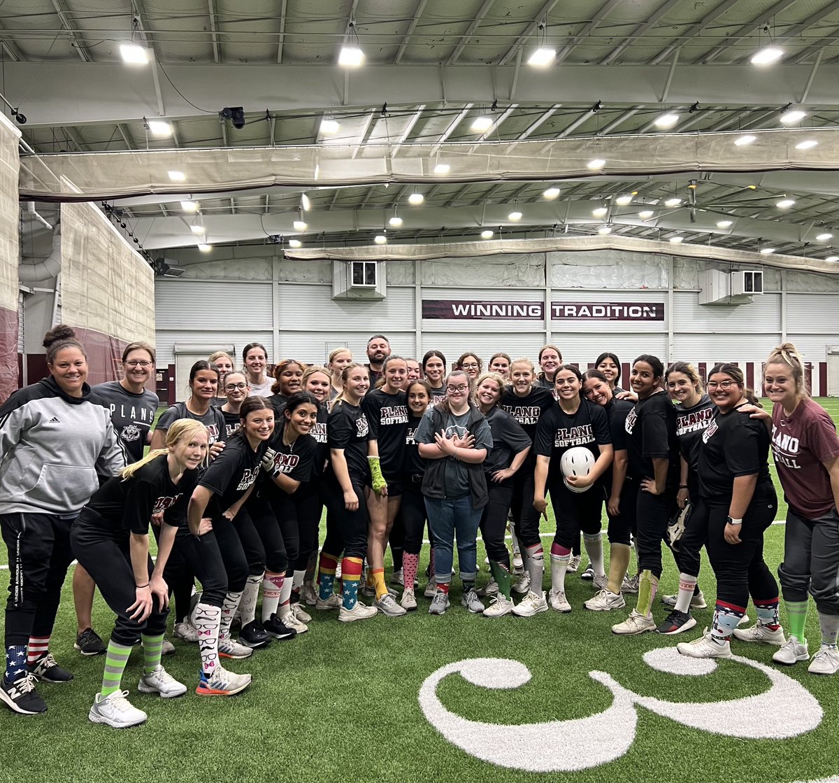 planosoftball's tweet photo. We LOVED celebrating #WorldDownSyndromeDay yesterday with our sweet Allie girl! 💛💛 #crazysocks #planosoftball https://t.co/Qdpjqn7LOW