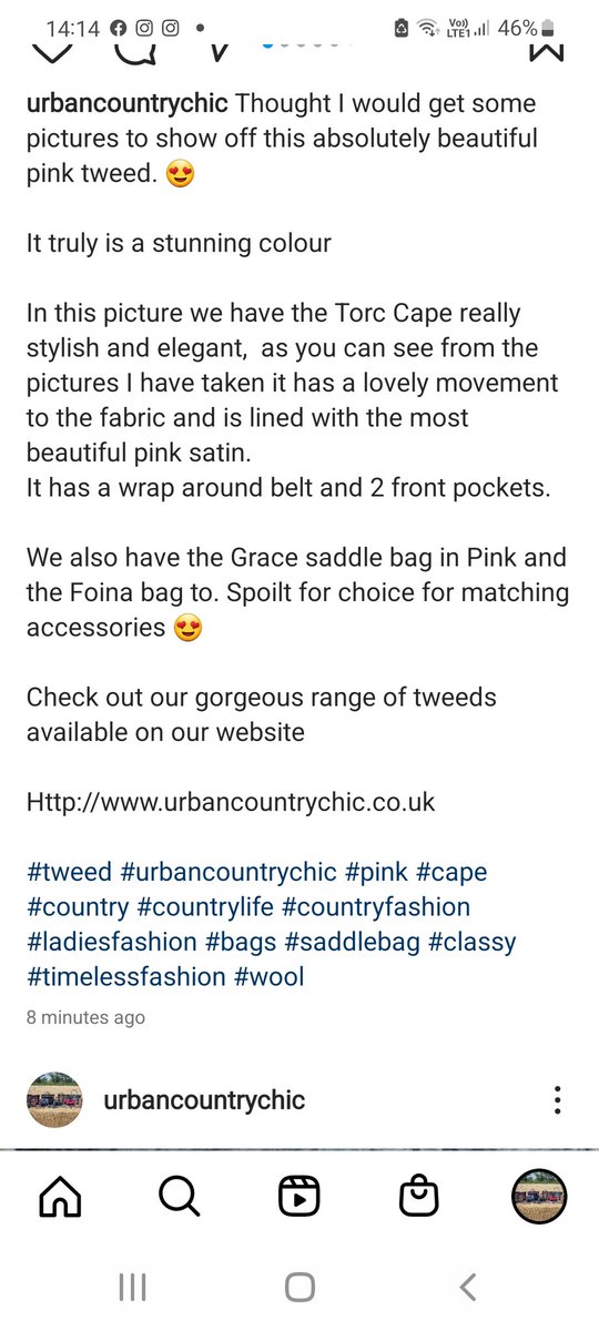 UrbanCountryCh1's tweet photo. #tweed #urbancountrychic #pink #cape #country #countrylife #countryfashion #ladiesfashion #bags #saddlebag #classy #timelessfashion #wool https://t.co/ZK3nrV8q5R