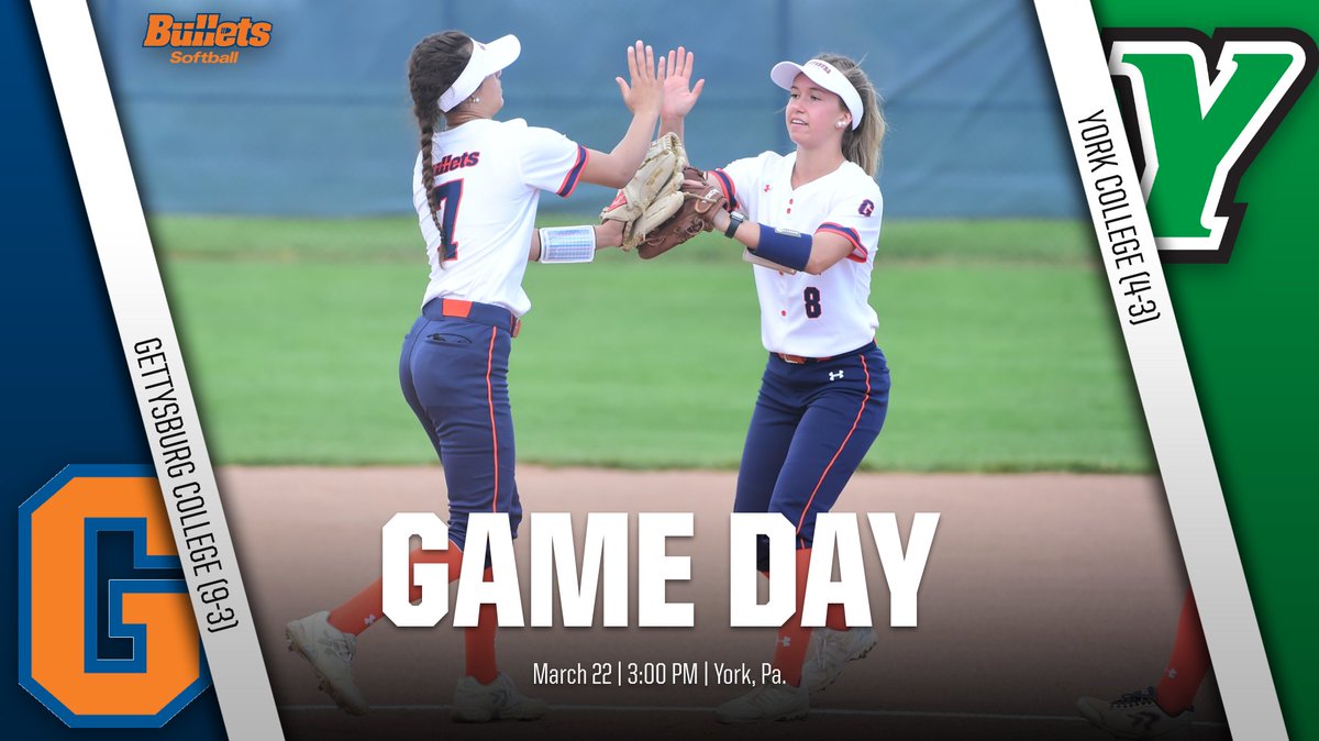 gburgbullets's tweet photo. Let's play 2 !!!! Gettysburg Softball heads to York for a non-conference double-header matchup today!!! #BulletsSoftball #d3softball #CCSB
Link to livestream: https://t.co/H4LWwwXFMy
Link to live stats: https://t.co/CanTah7npP https://t.co/PZBw0KHQ3q
