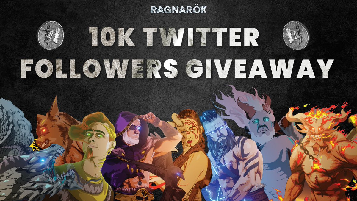 EndofDays_NFT's tweet photo. 🚨10K FOLLOWERS FREE MINT GIVEAWAY ALERT🚨
Win 1 of 2 FREE mints we are giving away to celebrate 10k followers! 24 hours only! To enter:
✅Follow @Ragnarok_NFT 
✅Like, RT and Tag 3 Friends
✅Join our Discord: https://t.co/Kcsf7zwyaB

#freenft #nftgiveaway #sol #rok #SolanaNFT https://t.co/twDTzPbKdj