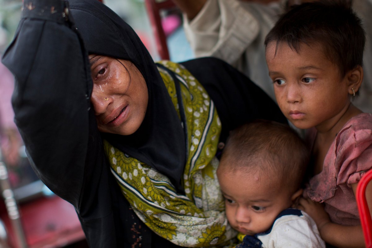 ajplus's tweet photo. The U.S. recognized Myanmar's mass killings against Rohingya Muslim people as genocide.

The UN says the 2017 crackdown involved mass rapes and village burnings — with at least 10,000 people killed, but deaths are likely higher.

Over 1 million Rohingya have fled into Bangladesh. https://t.co/ZKD9RN54yB