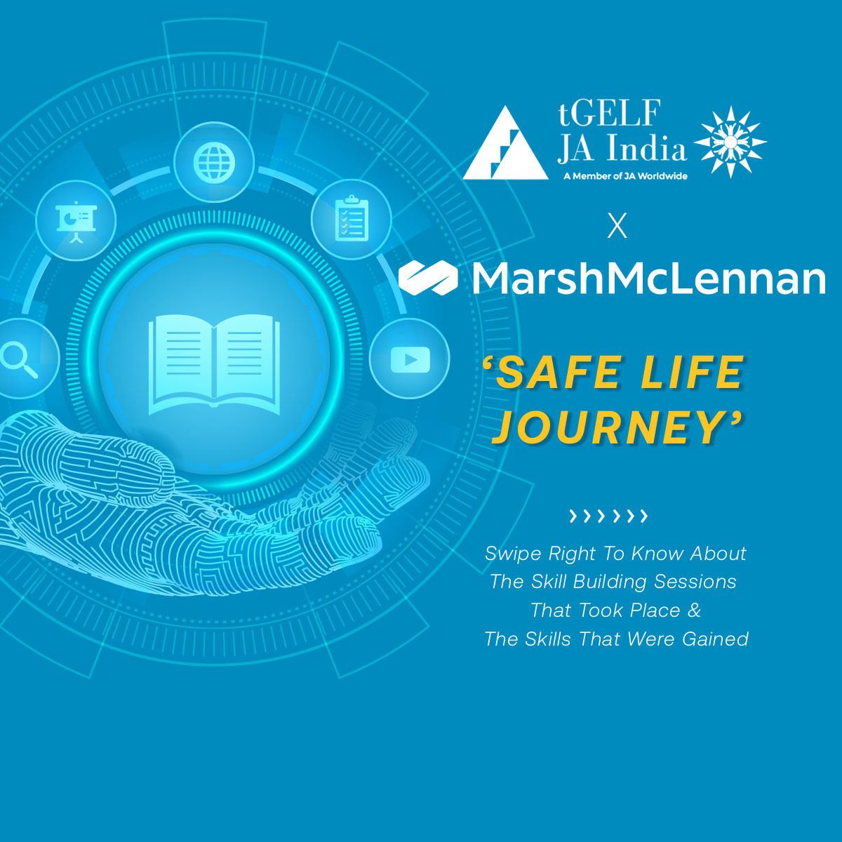 tGELF's tweet photo. tGELF/JA India conducted workshops - 'Safe Life Journey', with @MarshMcLennan to teach students the essence of creating savings plans, evaluating risks and decision making to prepare them for the future.
Tell us how much of an impact these skills have made in your life! https://t.co/AWeduIXfTQ