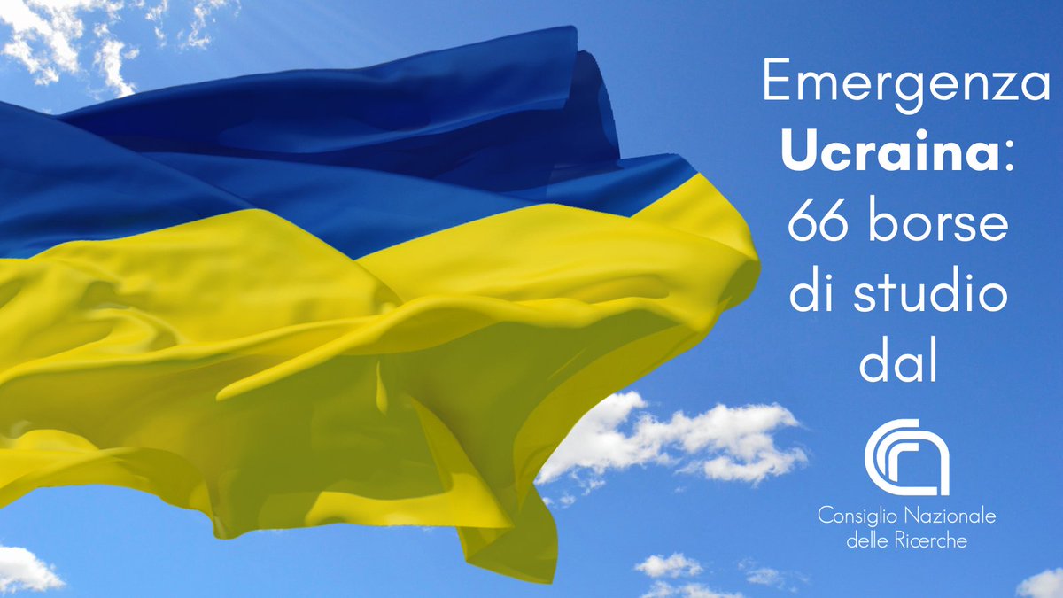 Emergenza #Ucraina: 66 borse di studio dal #Cnr
Tutta la rete scientifica del più grande Ente di ricerca italiano si mobilita per dare supporto e accogliere studenti, ricercatori e docenti ucraini🇺🇦
Clicca sul link👇
cnr.it/it/comunicato-…

<a href="/MC_Carro/">MariaChiara Carrozza</a>
